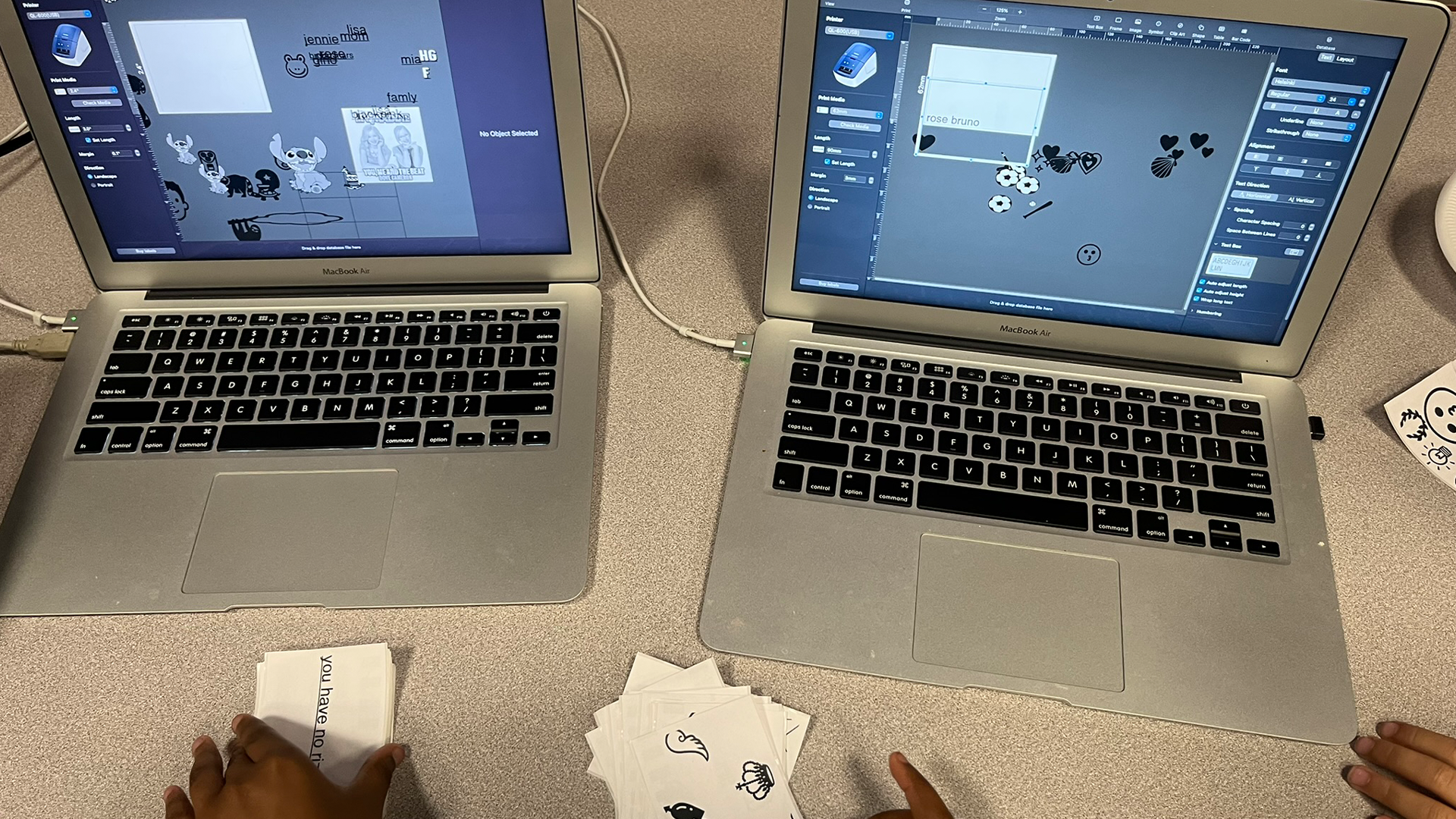 Student using dual monitors for design